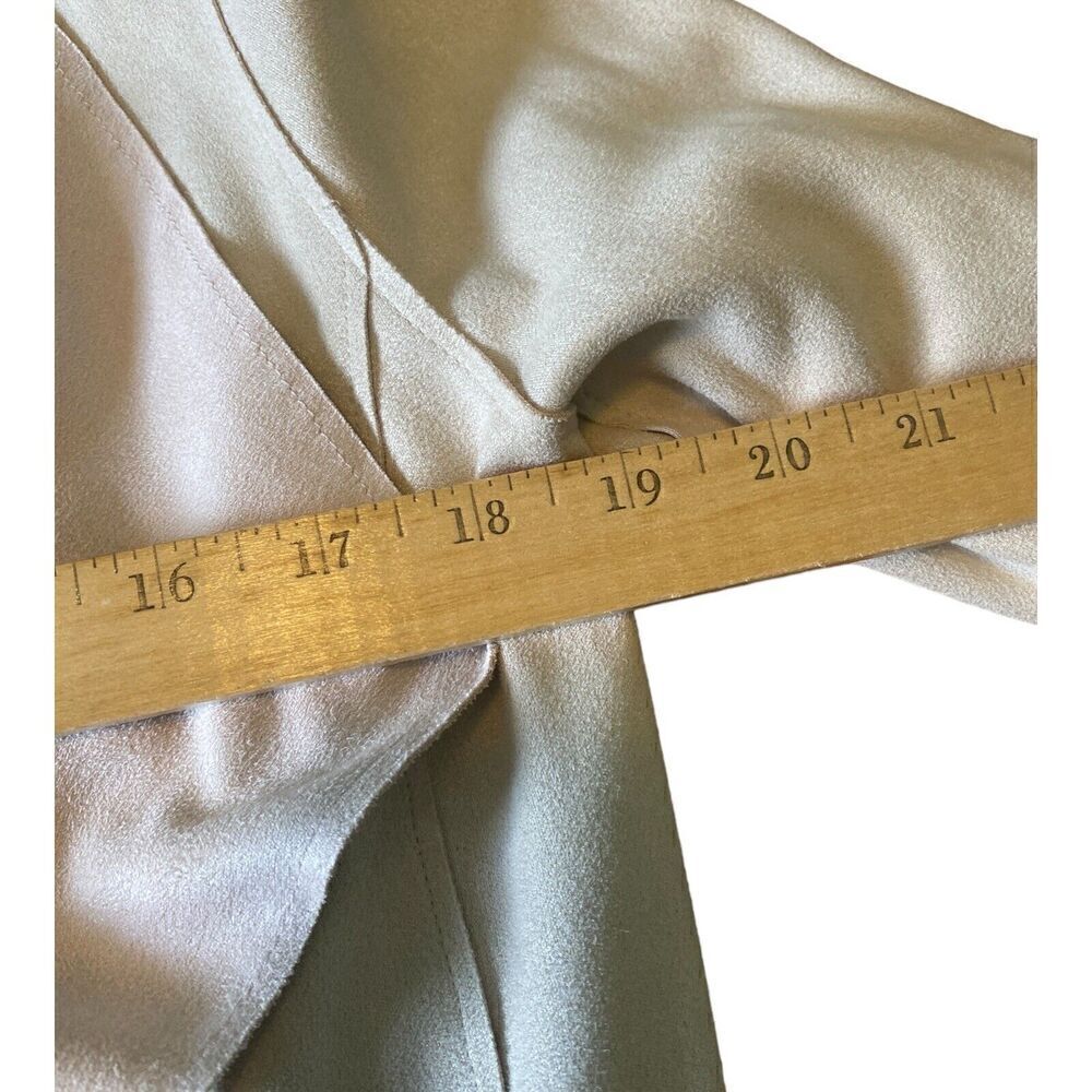 Chicos Faux Suede Double Face Open Duster Womens Size 0 US Size 4/6 Tan/PalePink - Picture 5 of 10